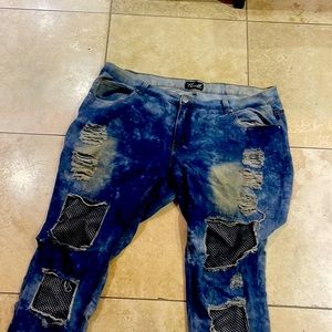 Size 24 Fishnet Jeans